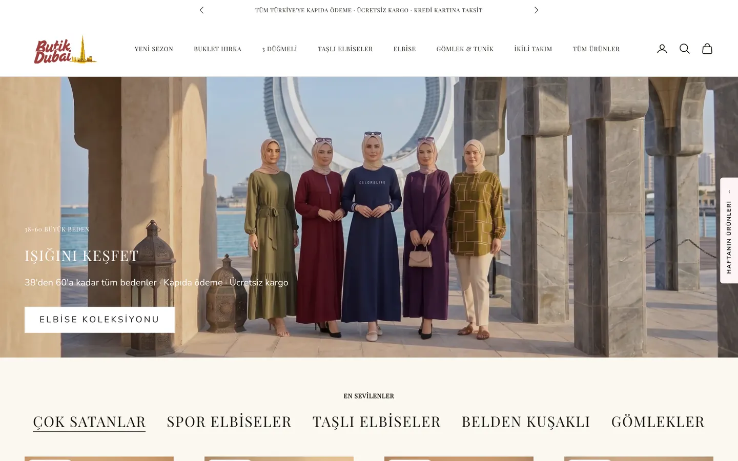 Butik Dubai masaüstü görünümü