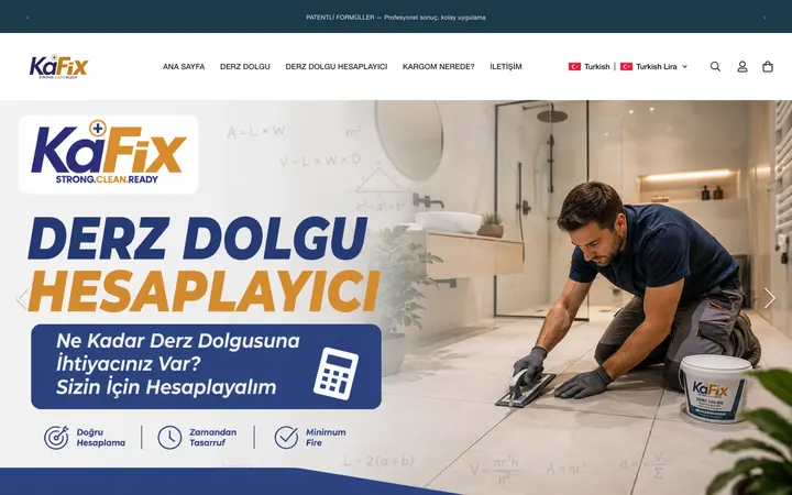 Kafix Shopify store homepage