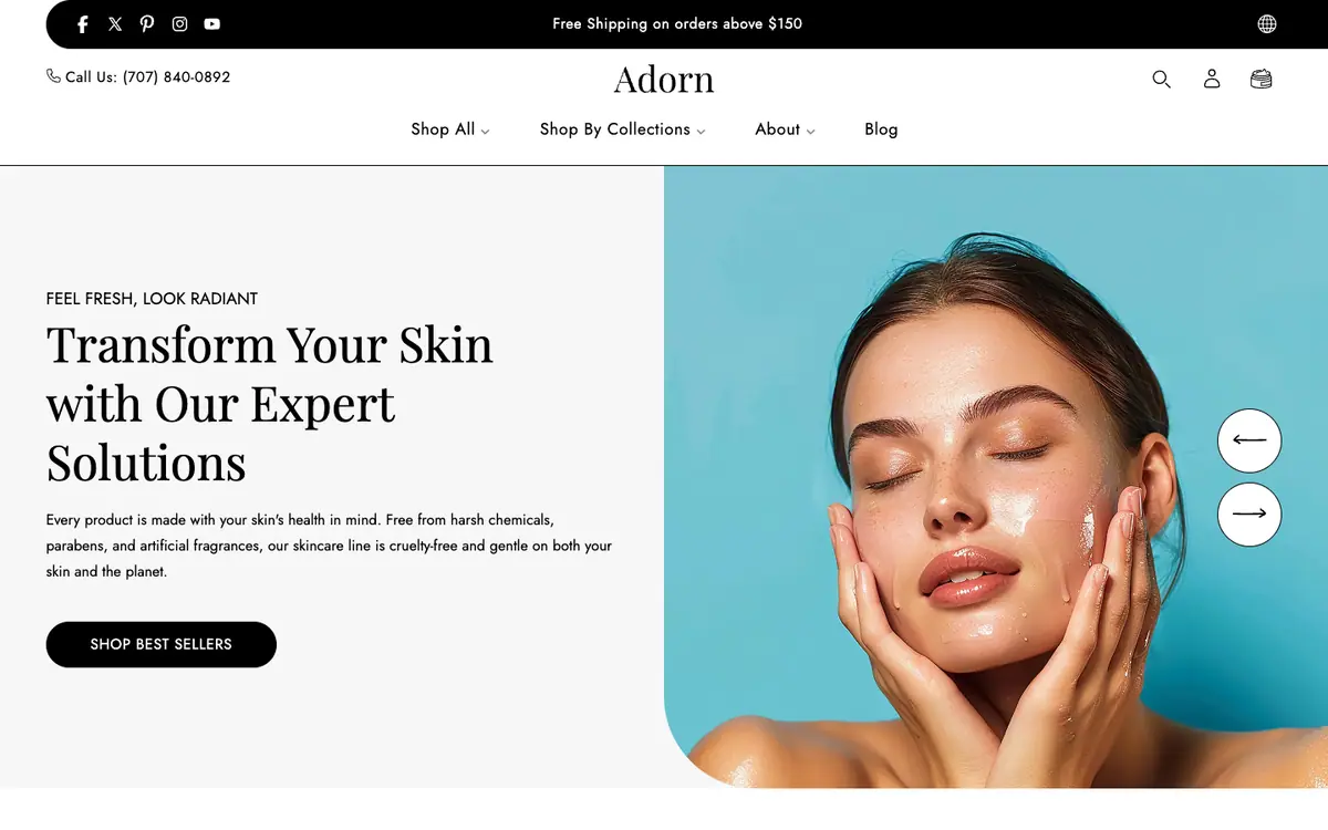 Adorn teması demo mağaza