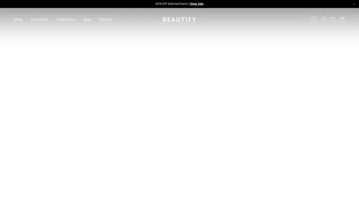 Beautify Shopify teması demo mağaza görünümü