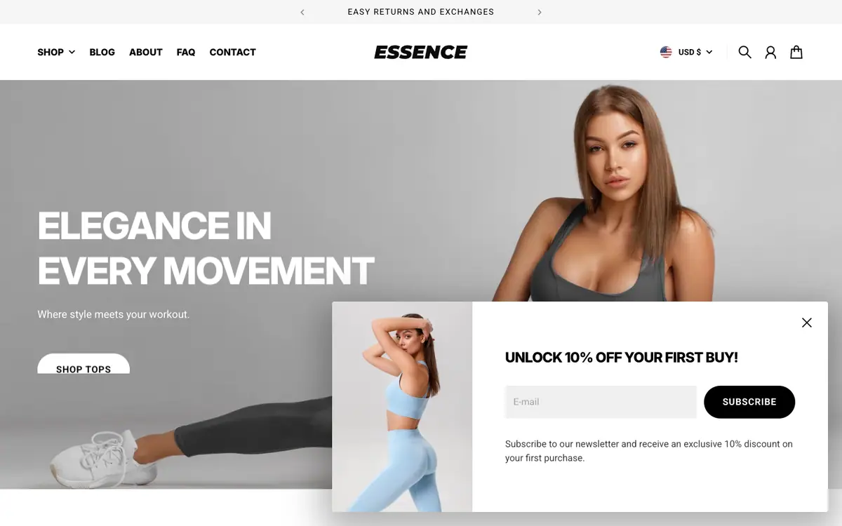 Essence teması demo mağaza