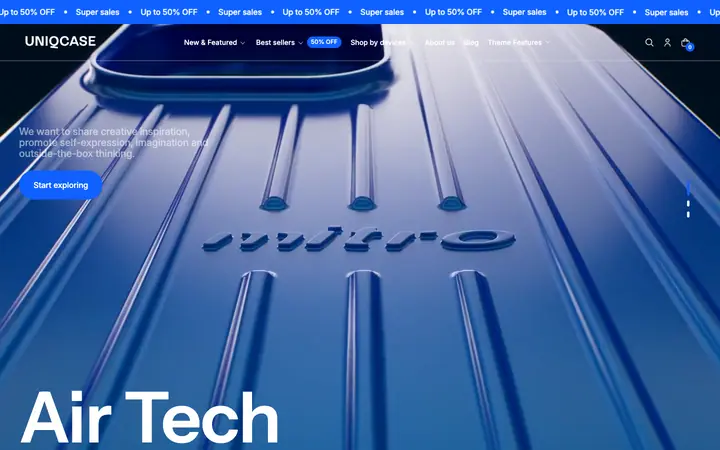 Futurer Shopify teması demo mağaza görünümü