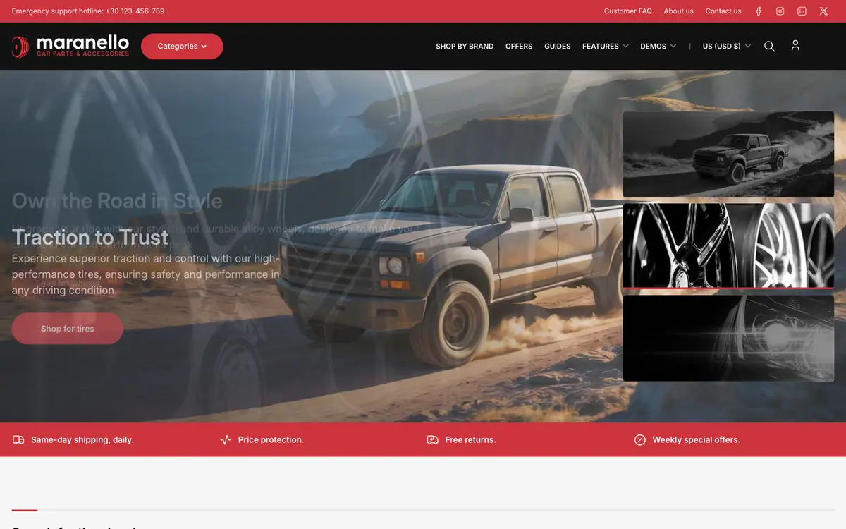Maranello teması demo mağaza