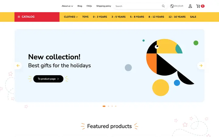 Murmel Shopify teması demo mağaza görünümü