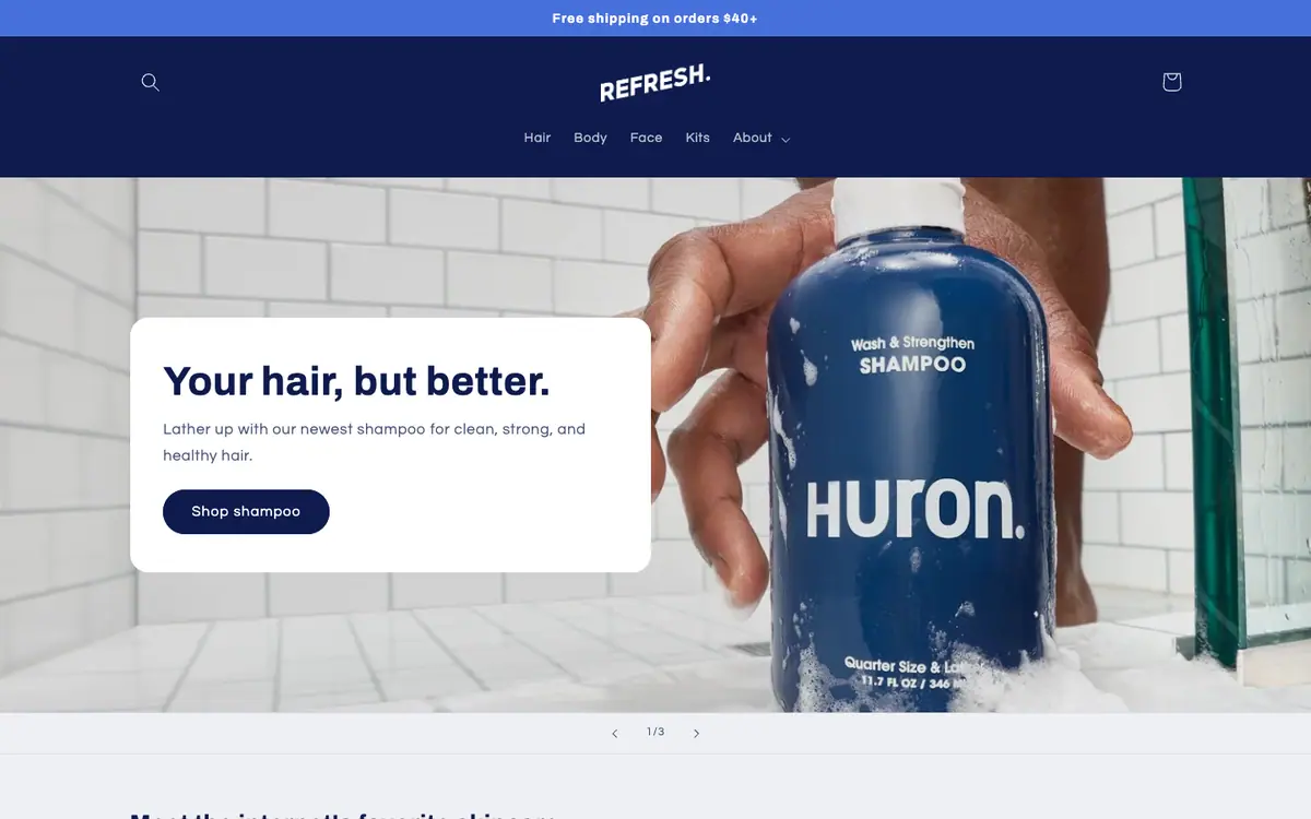 Refresh teması demo mağaza