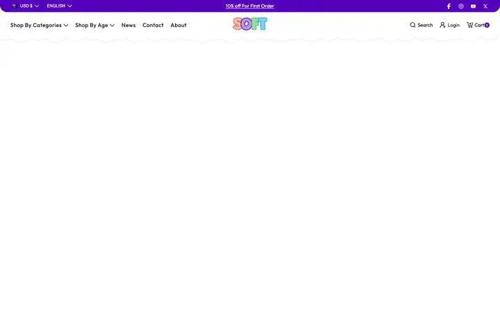 Soft Shopify teması demo mağaza görünümü
