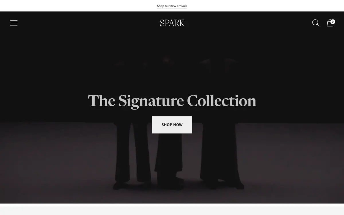Spark teması demo mağaza