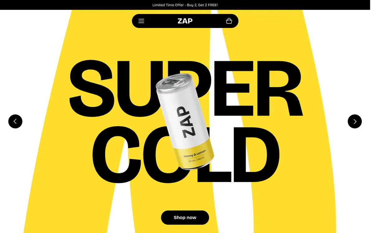 Zap teması demo mağaza